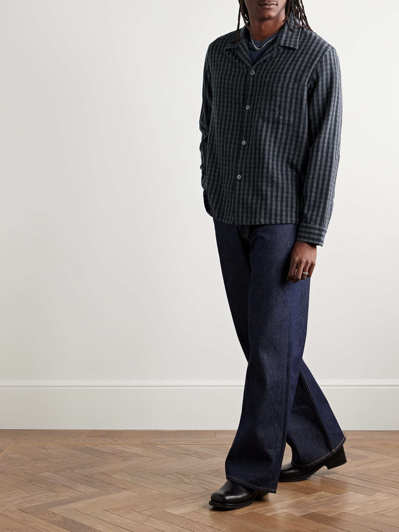 Our Legacy Heusen Convertible-Collar Checked Woven Shirt outlook