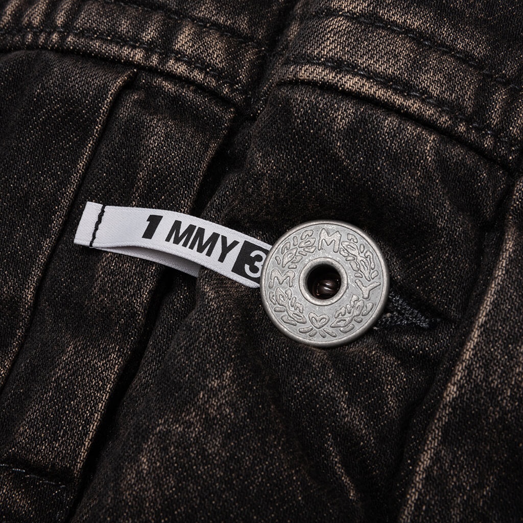 PUFFER DENIM JACKET - BLACK - 5