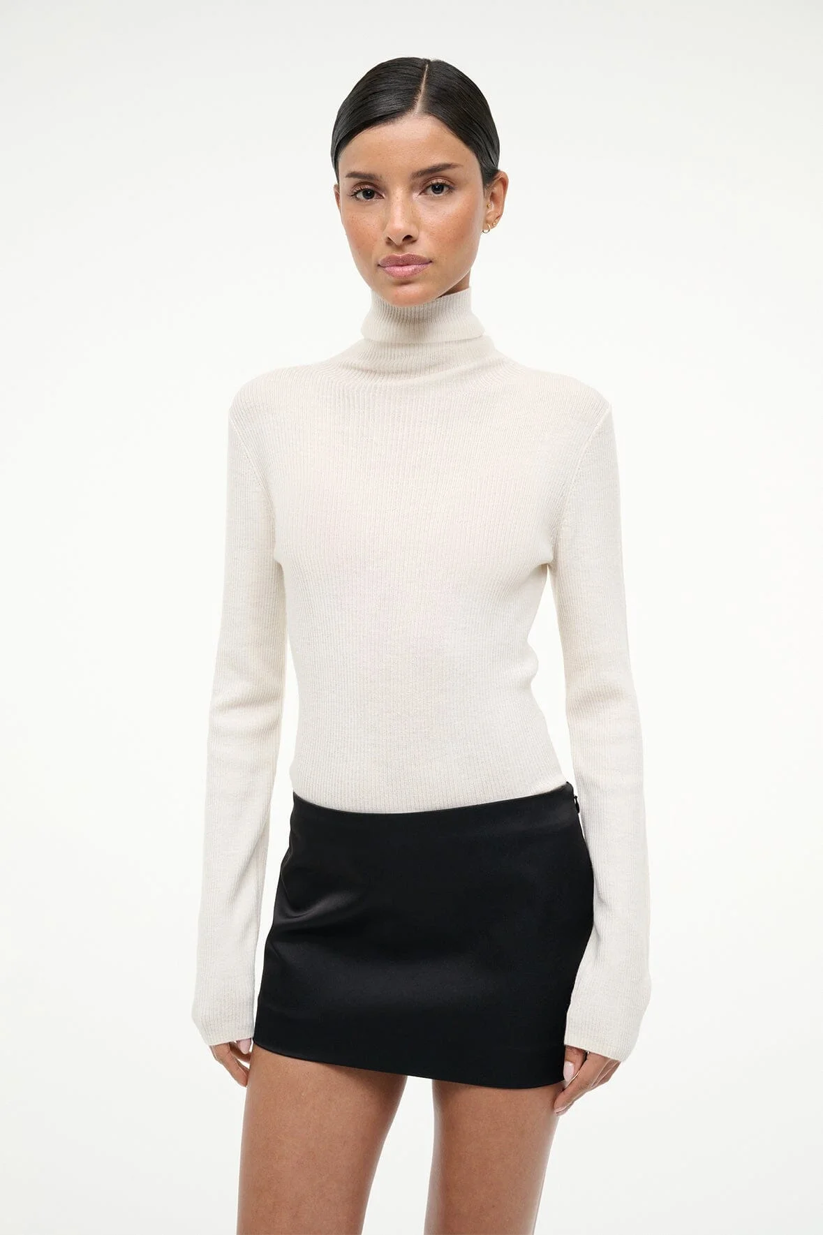 STAUD TONI SUPERFINECASHMERE SWEATER IVORY - 1