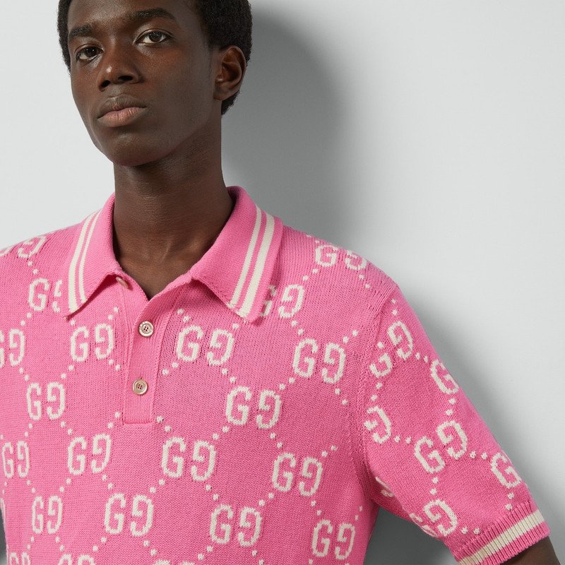 GG cotton intarsia polo 3