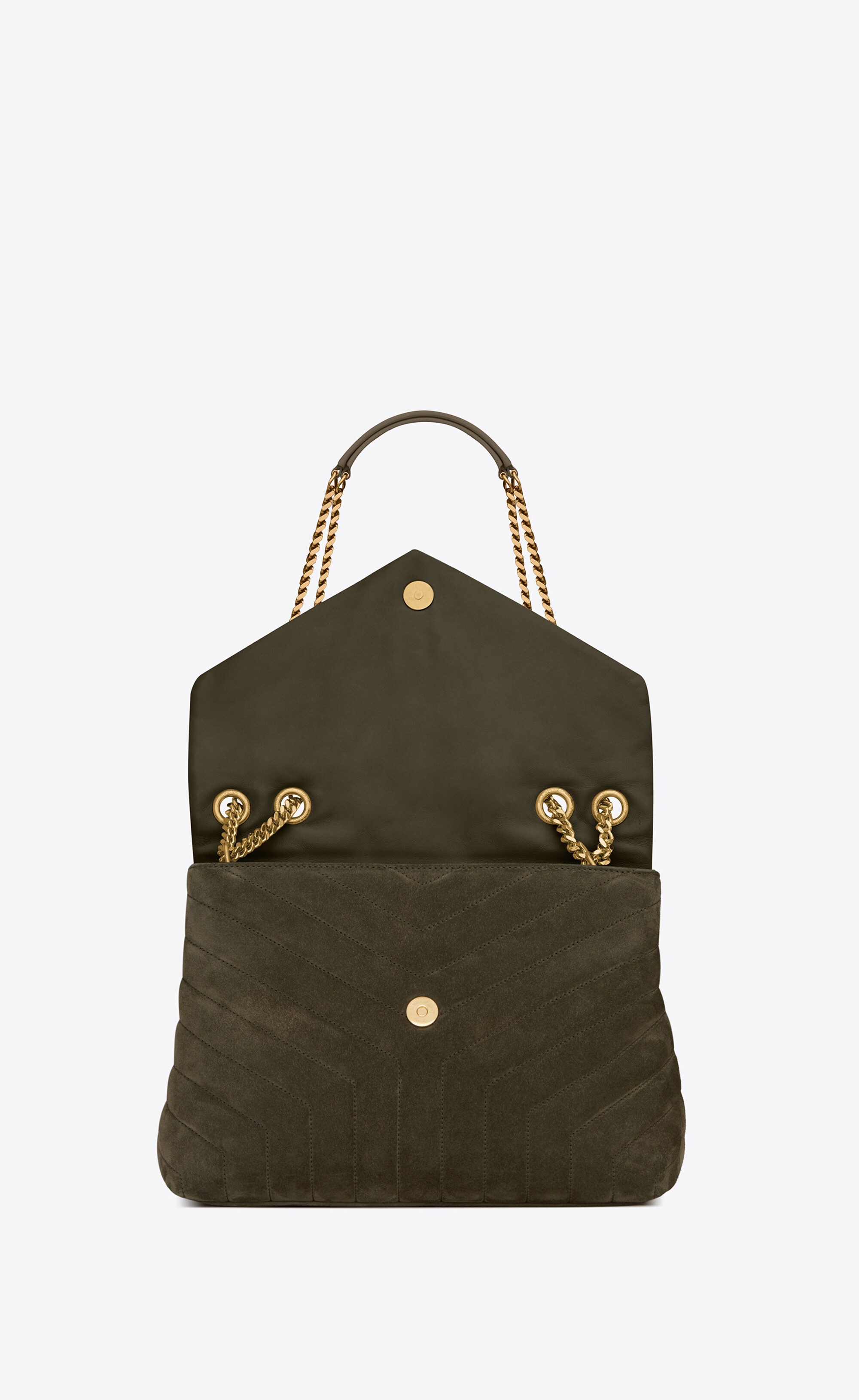 loulou medium bag in y-quilted suede - 5