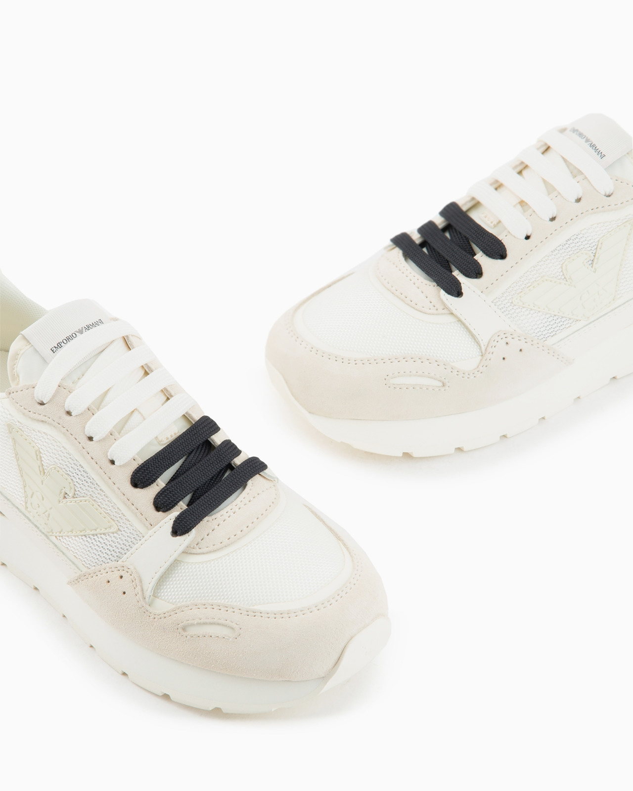 Mesh sneakers with suede details and eagle patch - 5