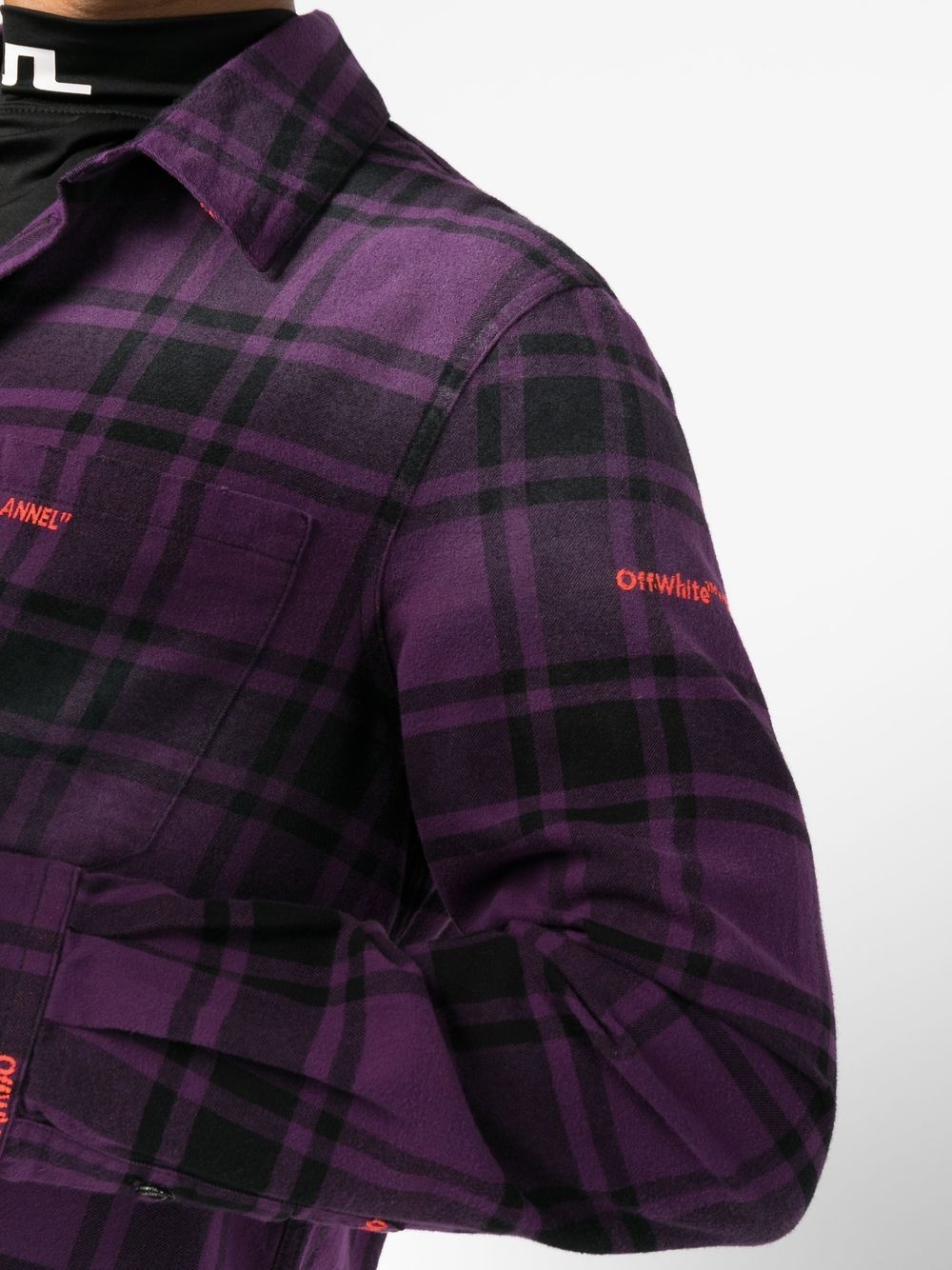Helvet Patt check-print flannel shirt - 5