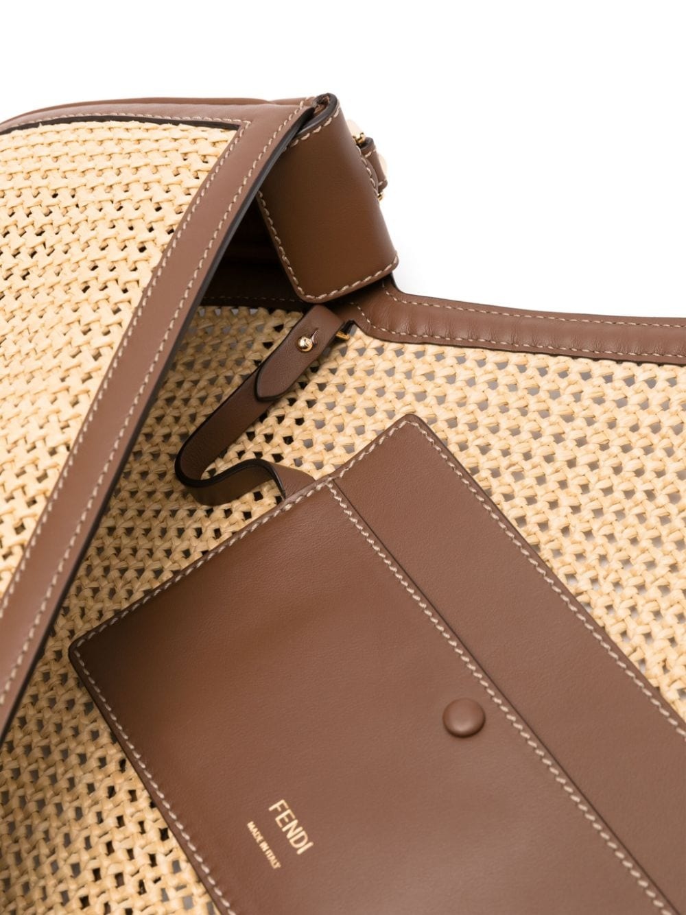 Baguette macramÃ©-detail shoulder bag - 5