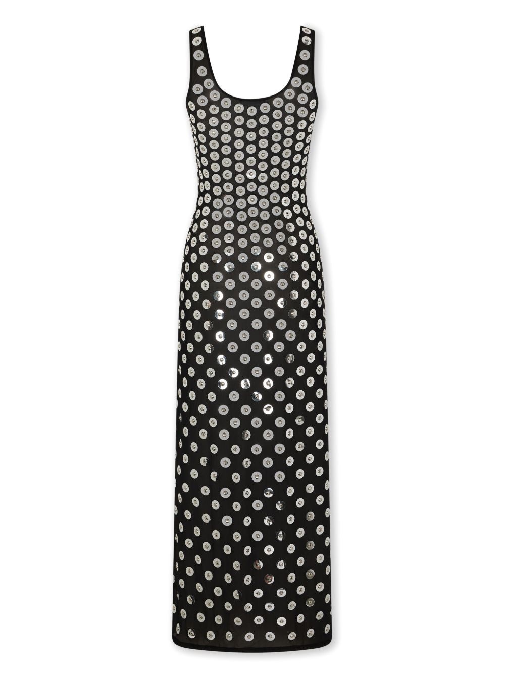 embroidered long dress - 7