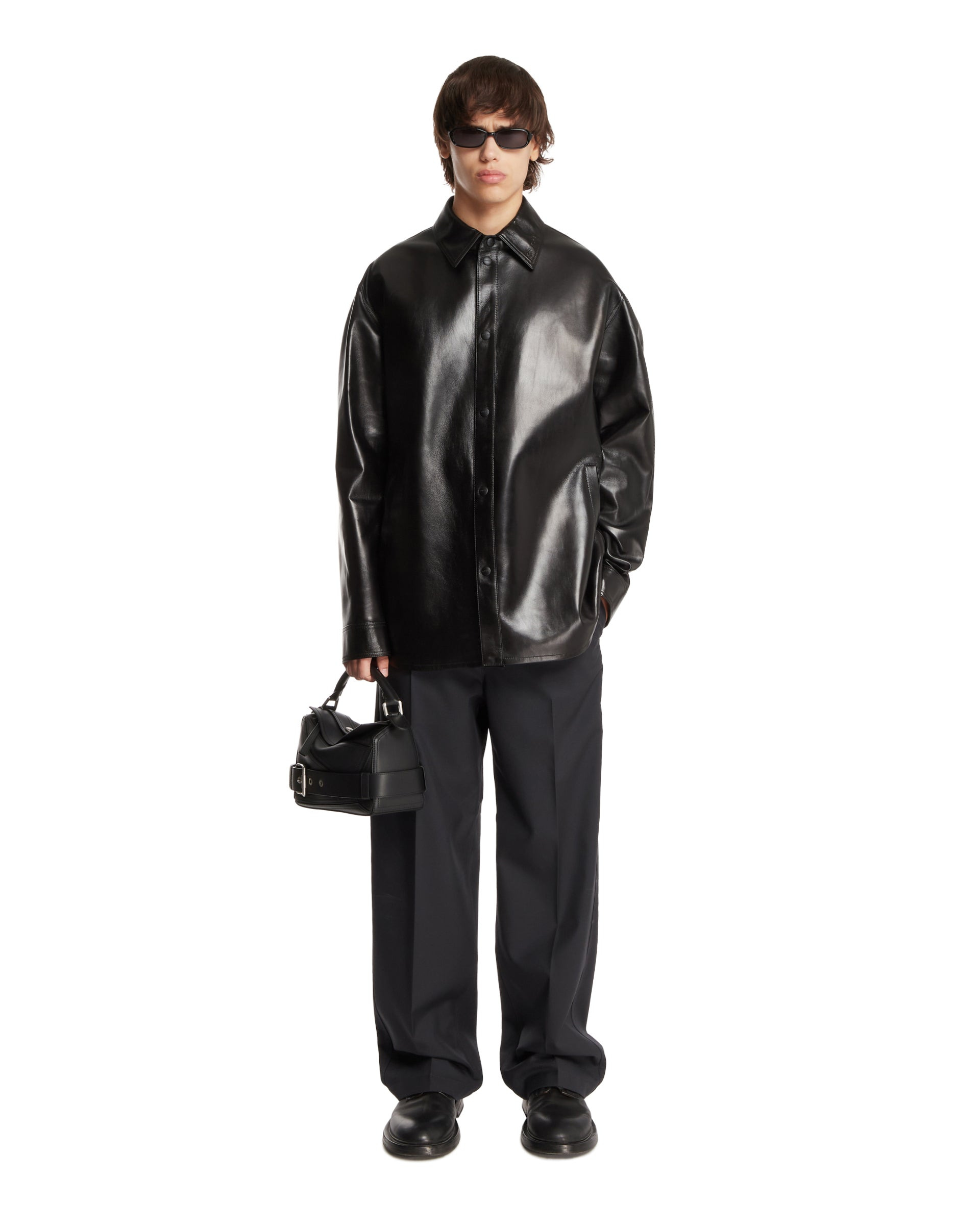 Black Leather Shirt - 2