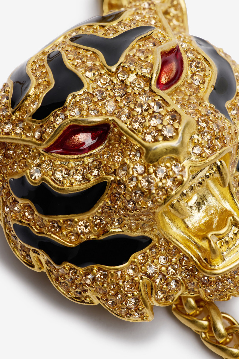 Necklace With Nappa Pendants And Tiger Head 4