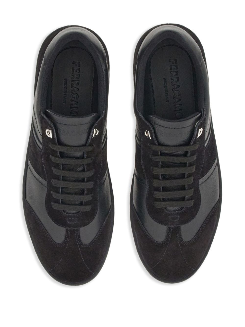 logo-debossed low-top sneakers - 3