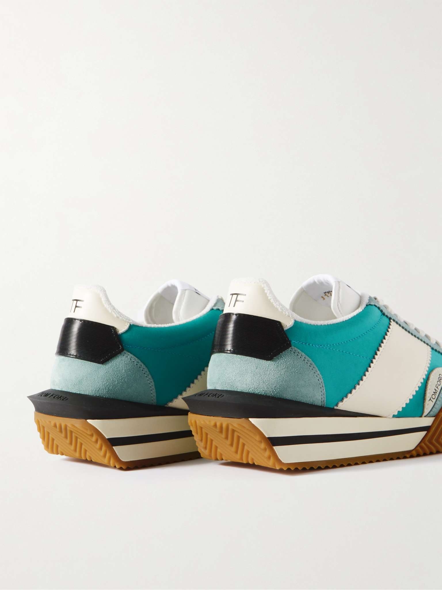 James Rubber-Trimmed Leather, Suede and Nylon Sneakers - 5