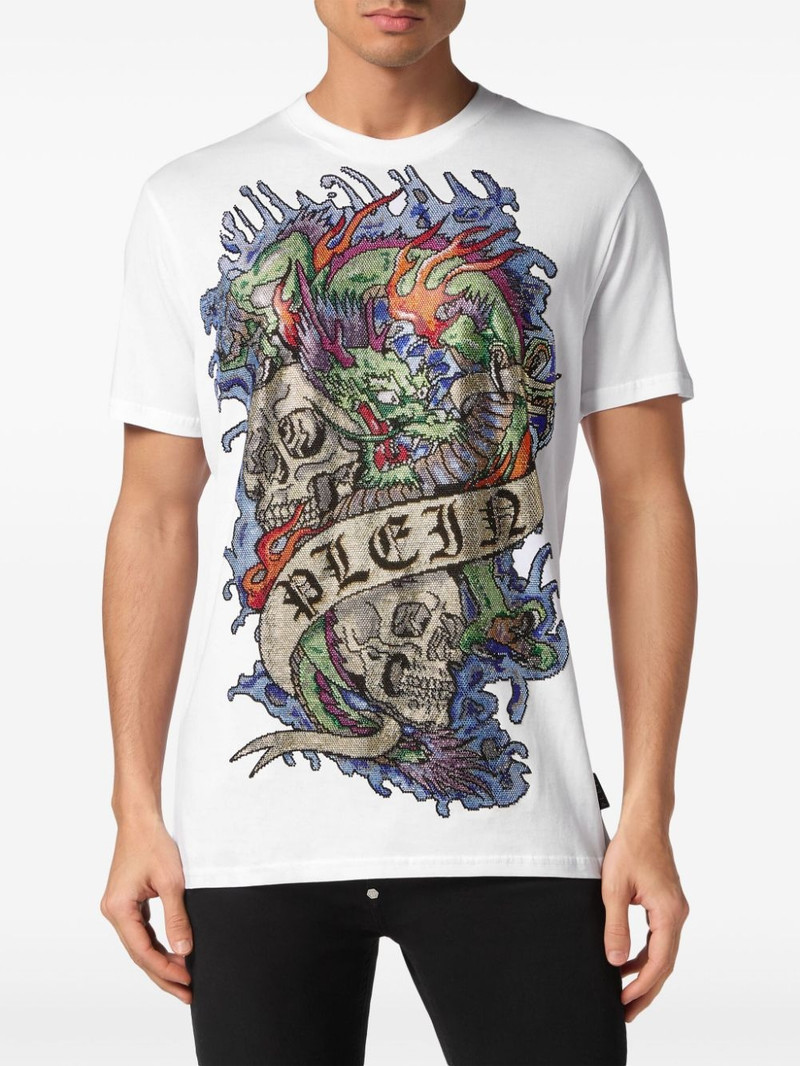 tattoo-print cotton T-shirt 3