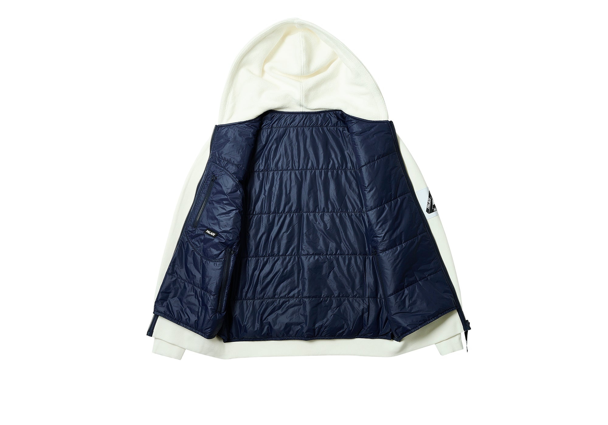 REVERSIBLE VEST HOOD SOFT WHITE - 4