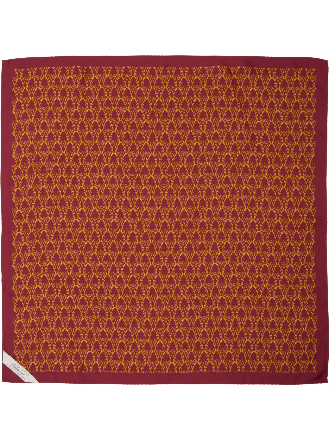 Burgundy Silk Scarf - 1