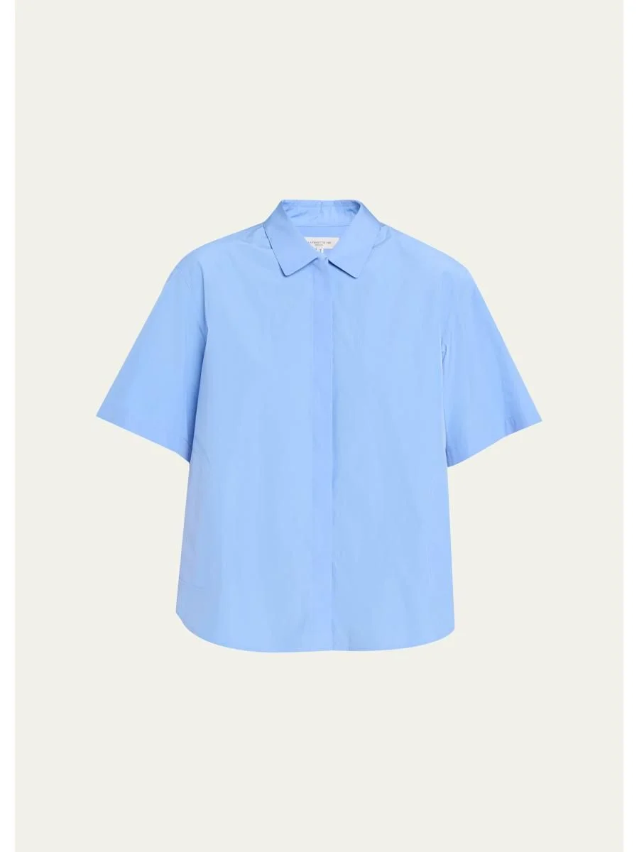Pleated Cotton Shirt - 1