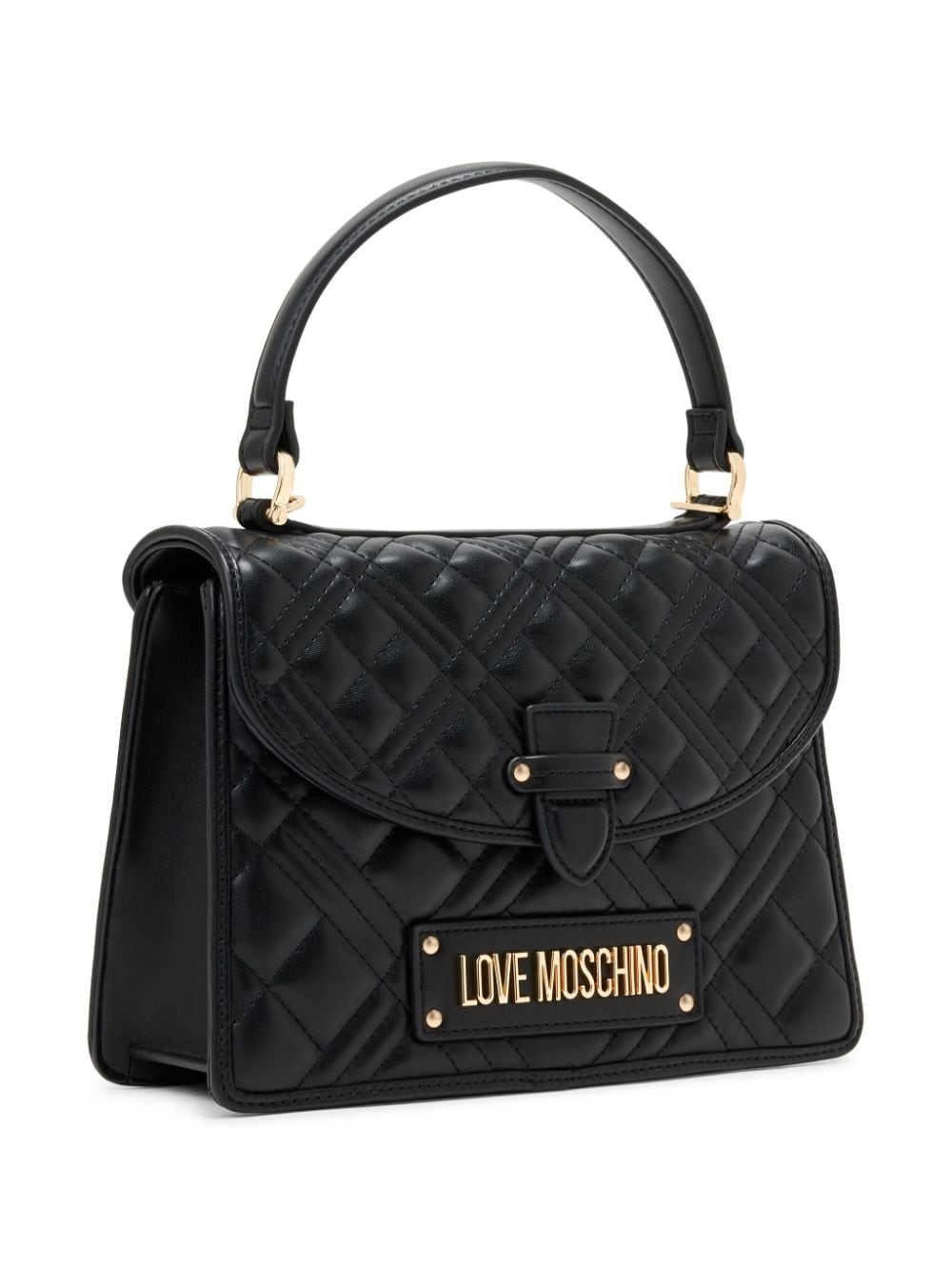 logo-plaque quilted tote bag - 3