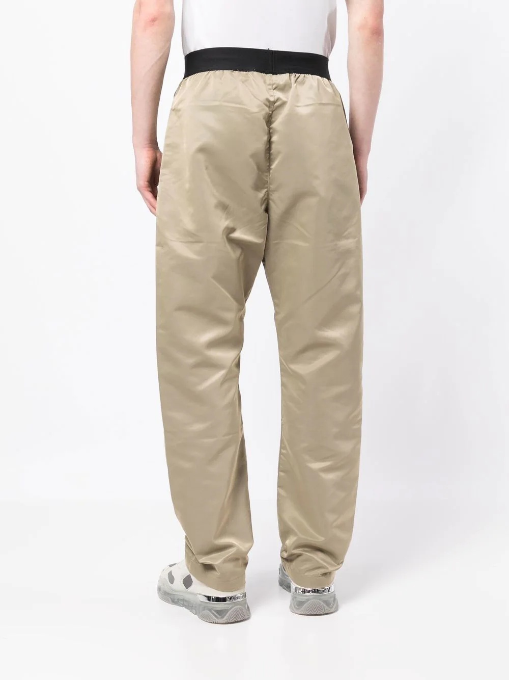 contrast-waist technical track pants - 4