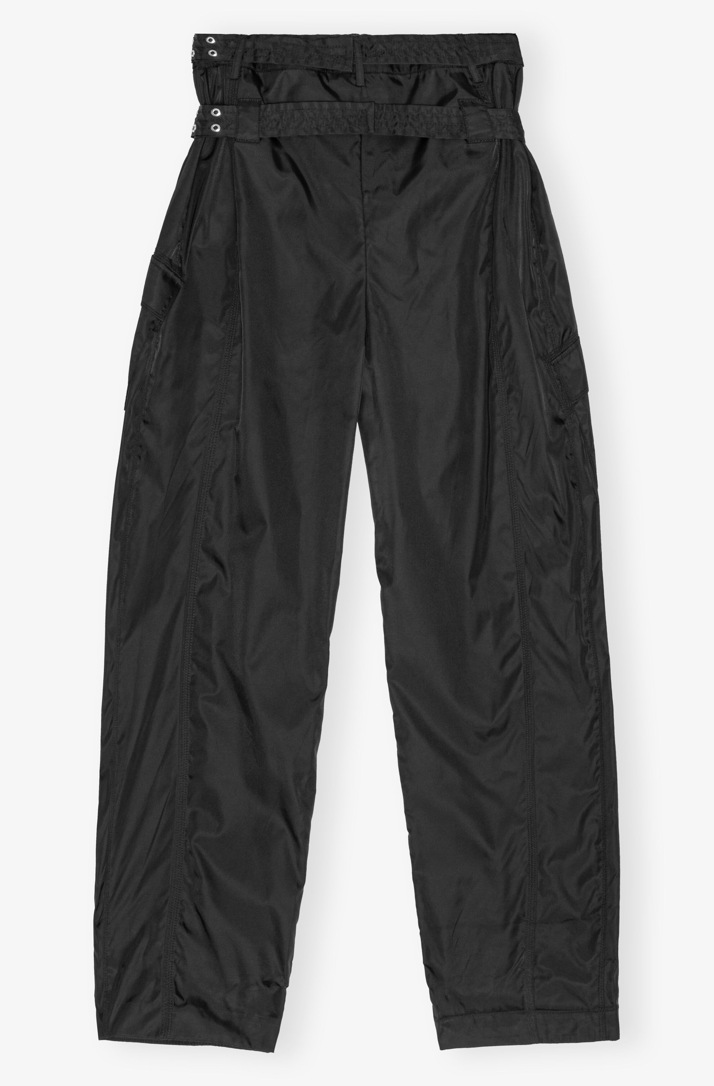 BLACK DUCHESSE NYLON POCKET PANTS - 7