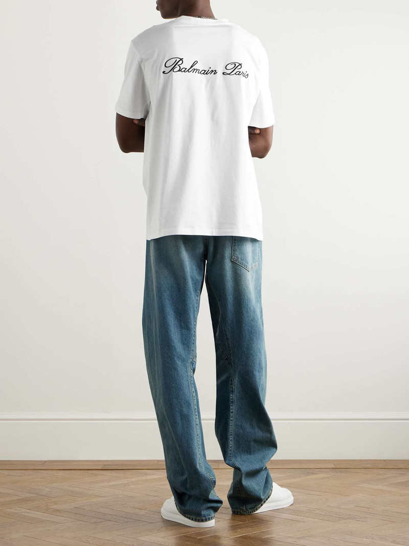 Balmain Logo-Embroidered Cotton-Jersey T-Shirt outlook