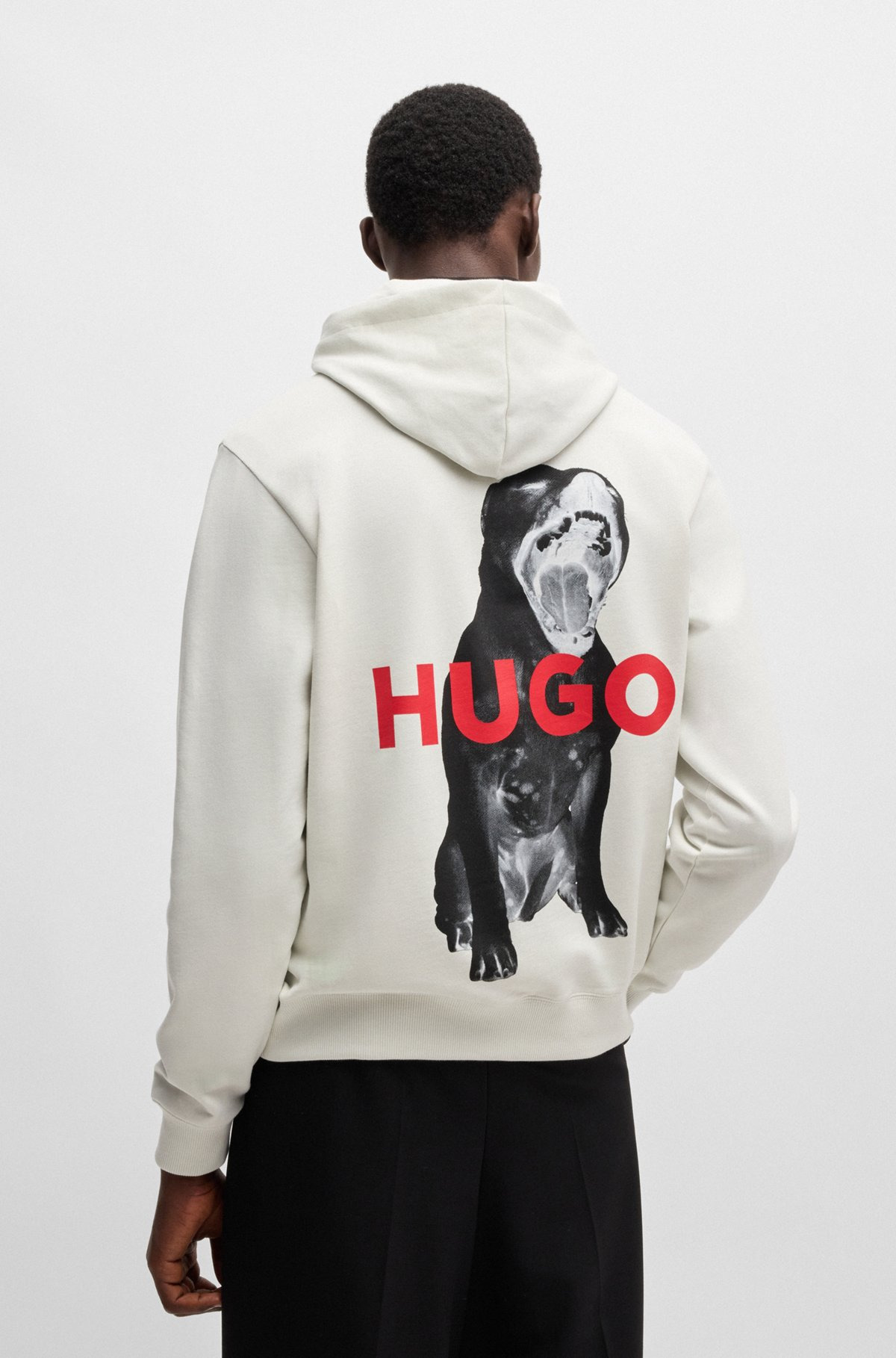 COTTON-TERRY REGULAR-FIT HOODIE WITH ANIMAL GRAPHICS - 5