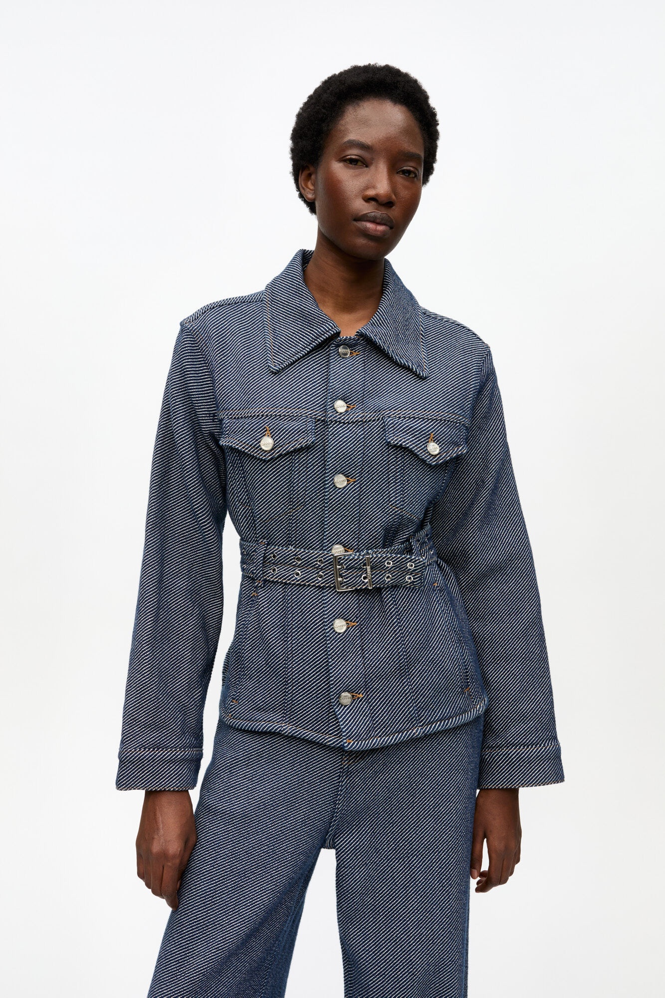 BLUE HEAVY TWILL DENIM SHORT JACKET - 2