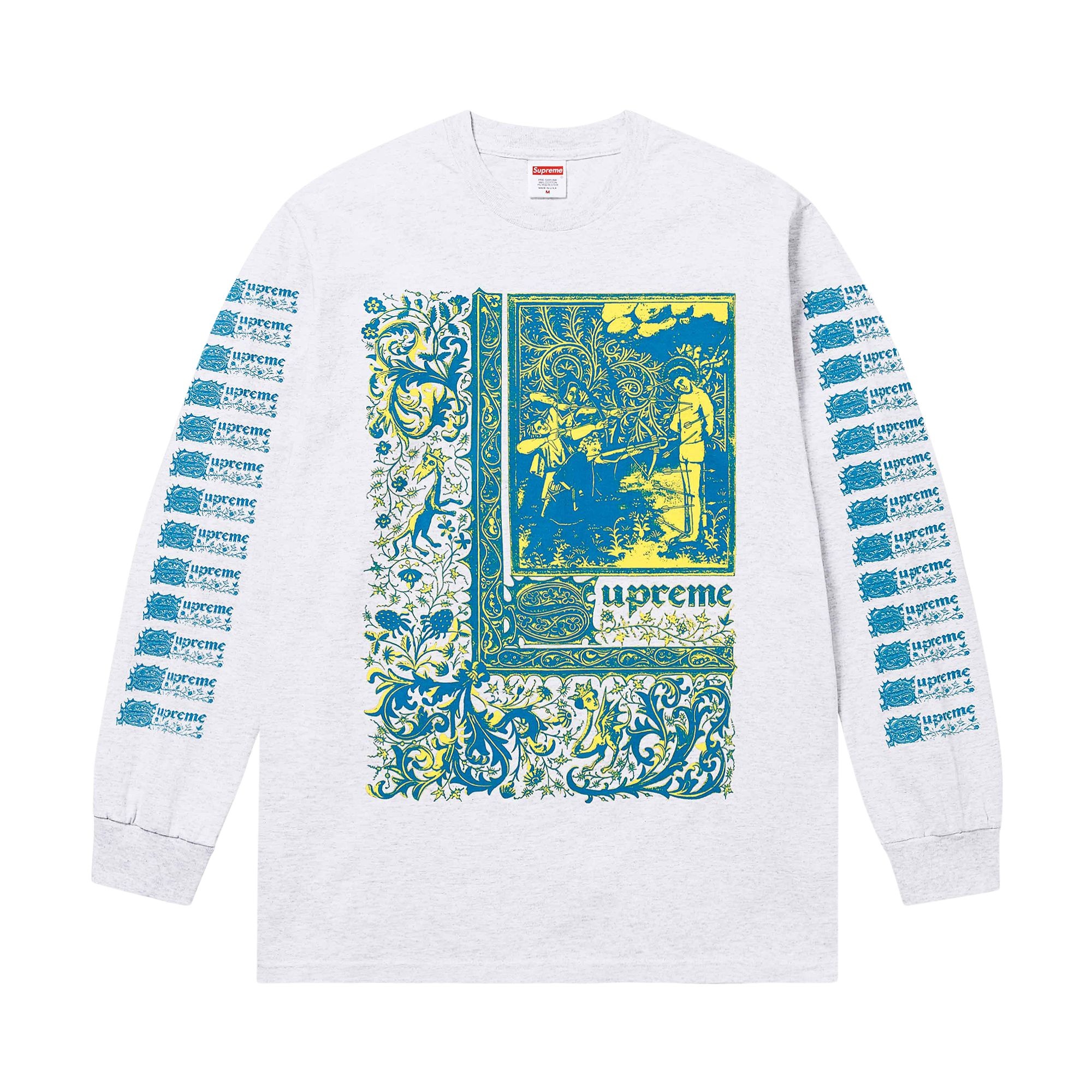 Supreme Saint Sebastian Long-Sleeve Tee 'Ash Grey' - 1