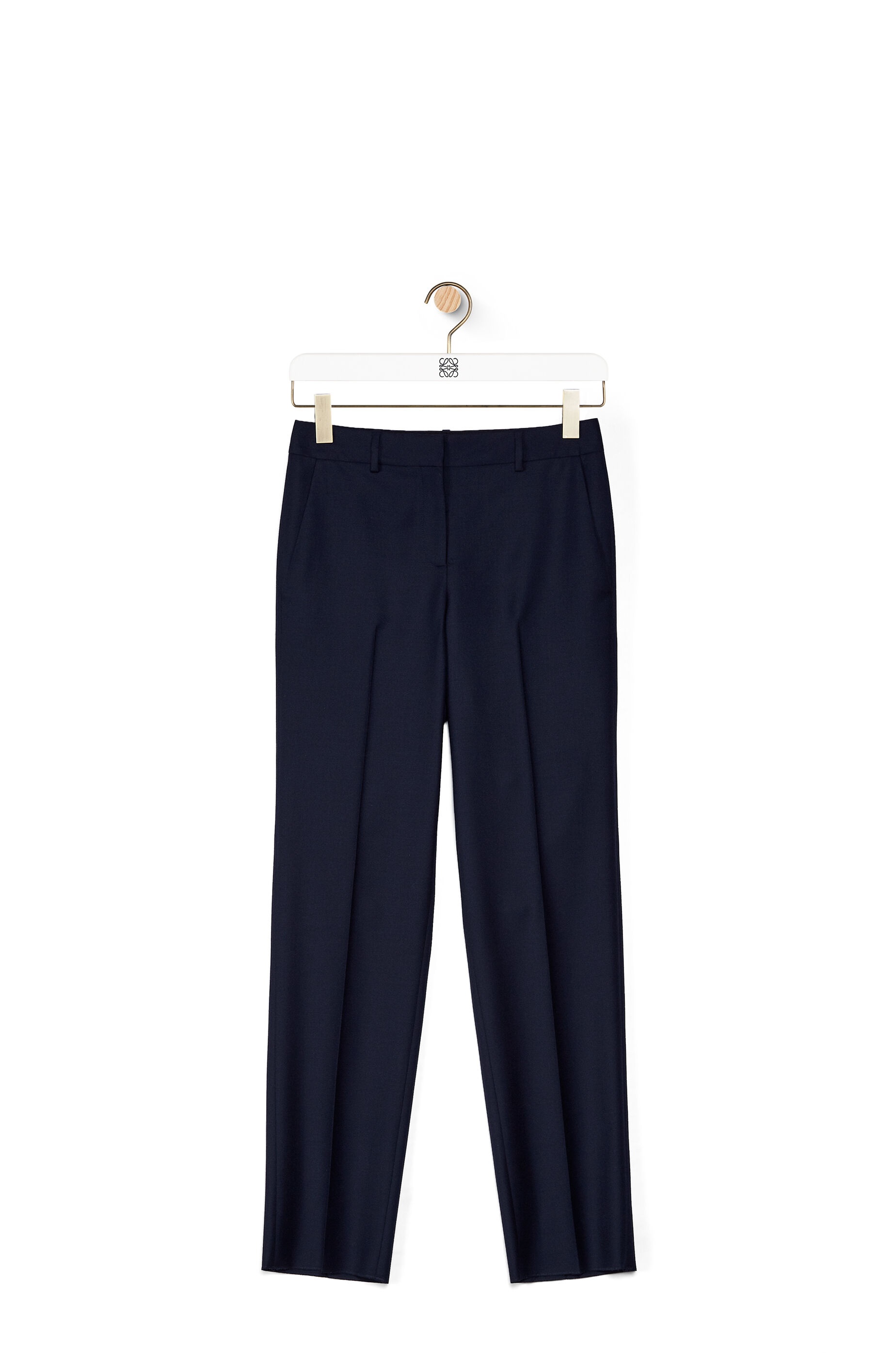 Cropped tapered trousers in wool - 1