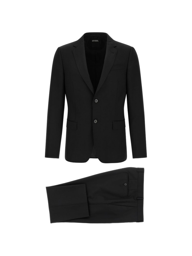 mirror lapels pleated wool dress 1