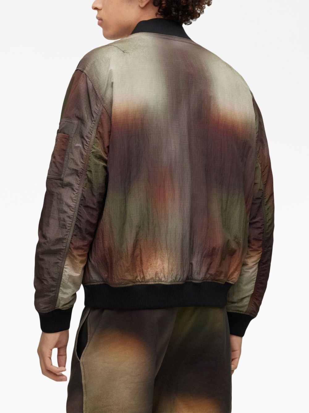 Byler logo-patch bomber jacket - 4