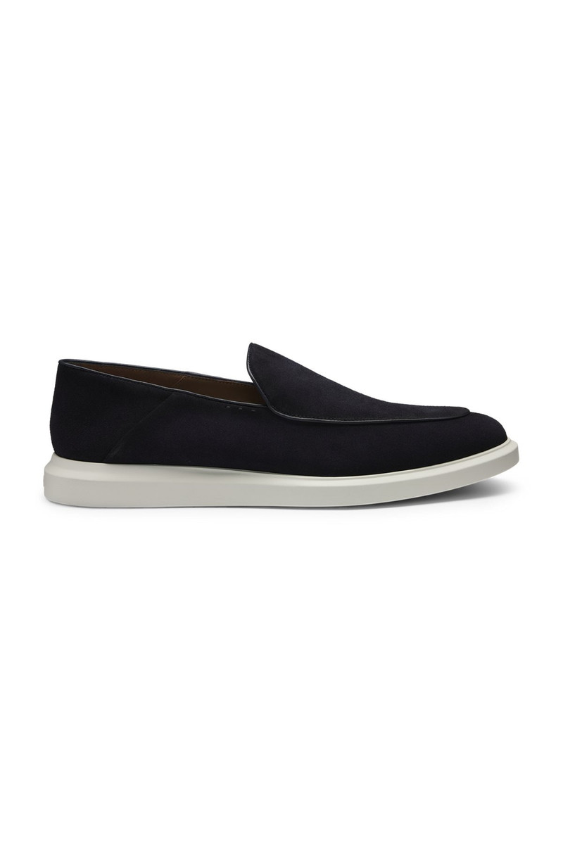 SUEDE LOAFERS WITH LOGO DETAILS 1