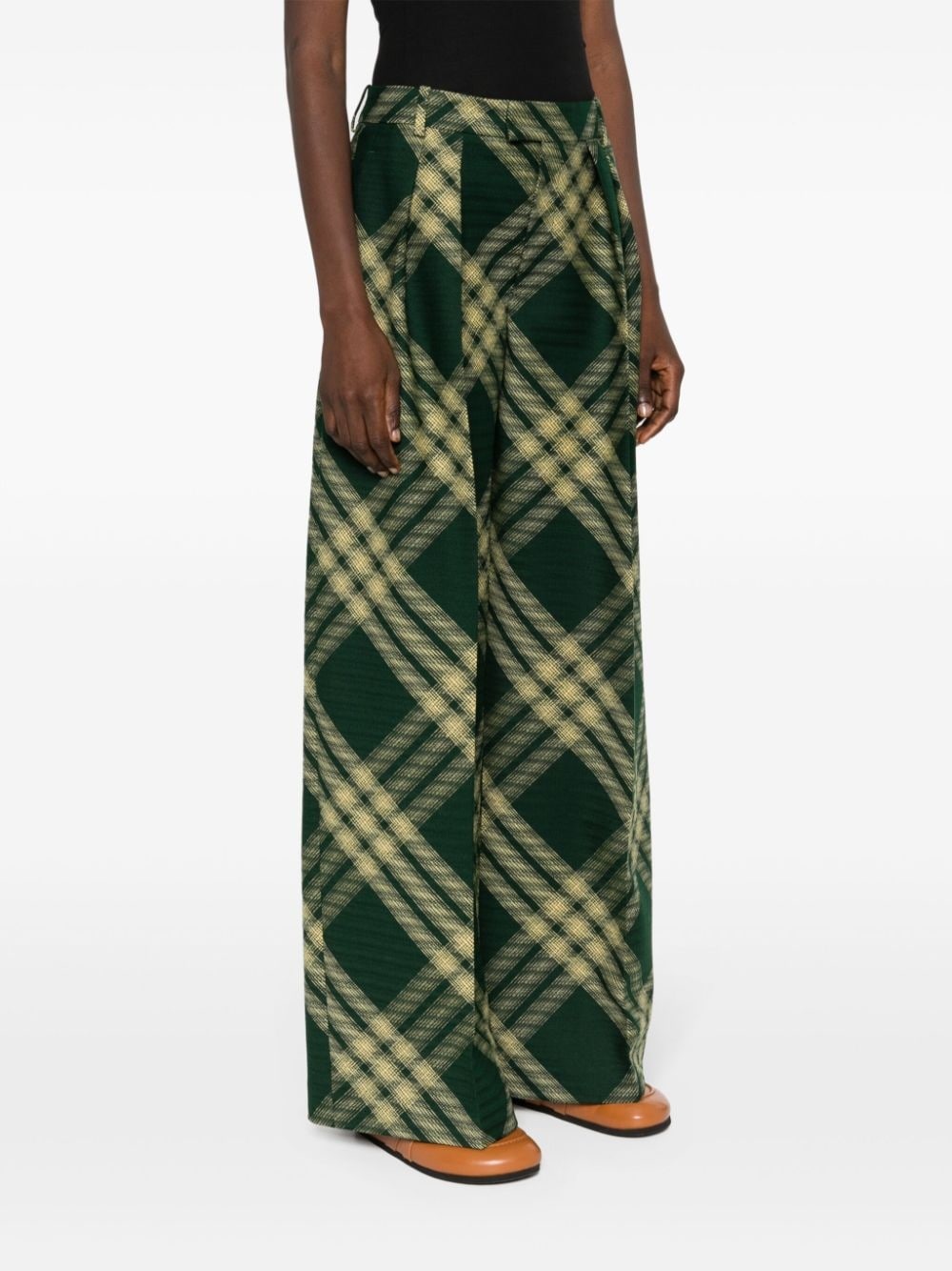 pleat-detail wool trousers - 3