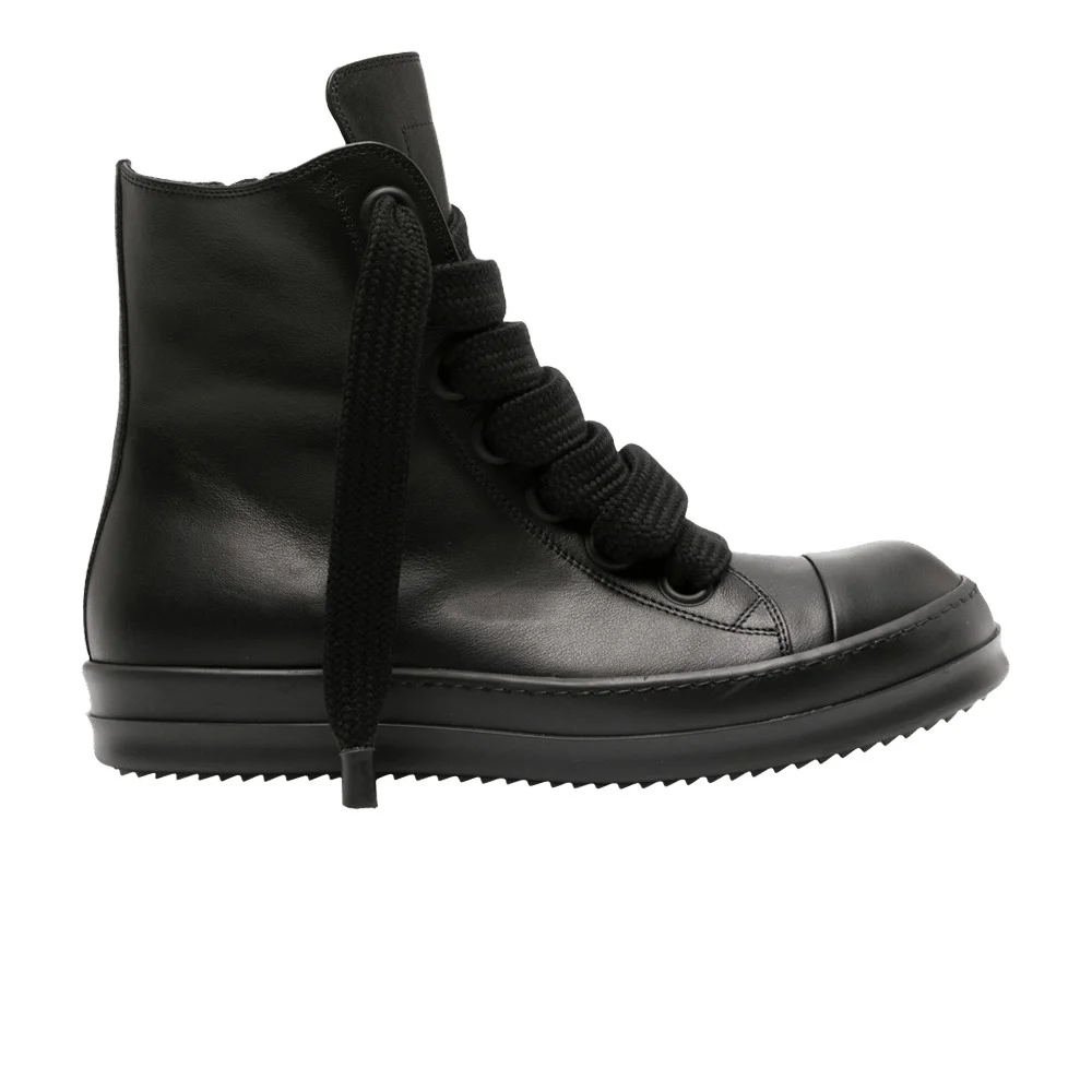 Rick Owens Lido Jumbo Laced Sneaker 'Triple Black' - 1