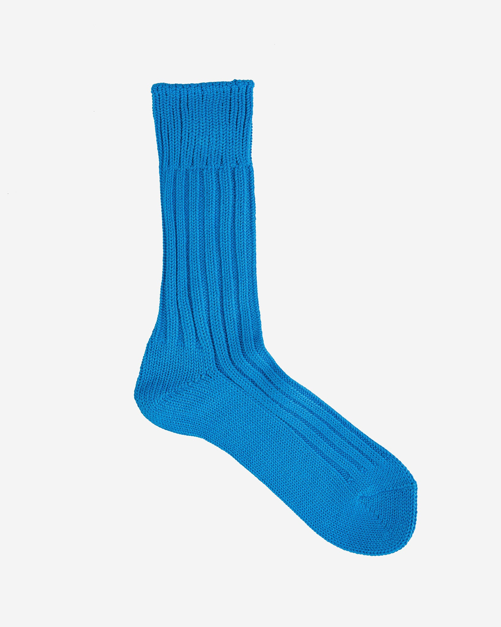 DEC-CAS-N-BLU Decka Cased Heavyweight Plain Socks - Neon Blue - 3
