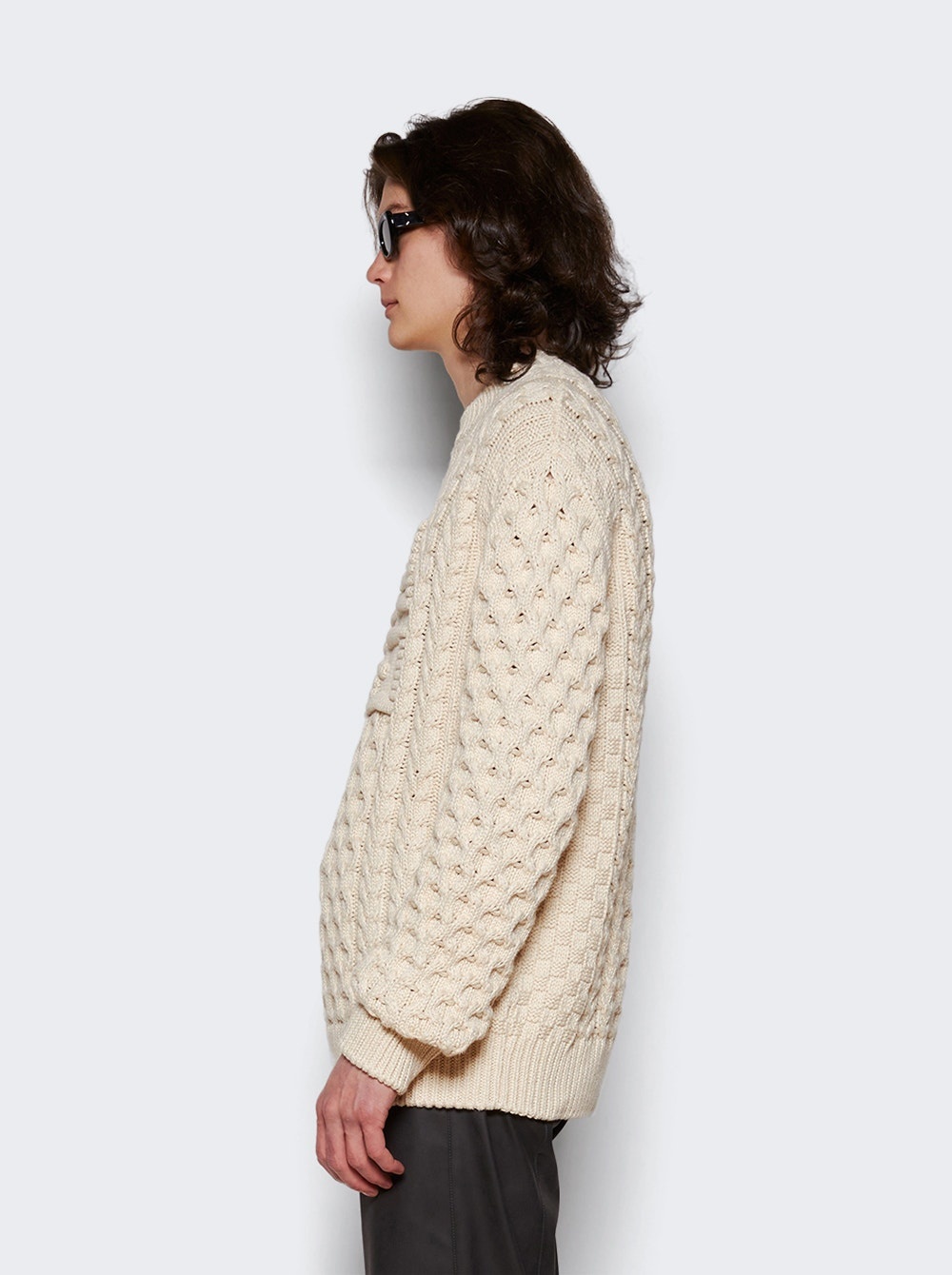 4g Cable-knit Sweater Cream - 4