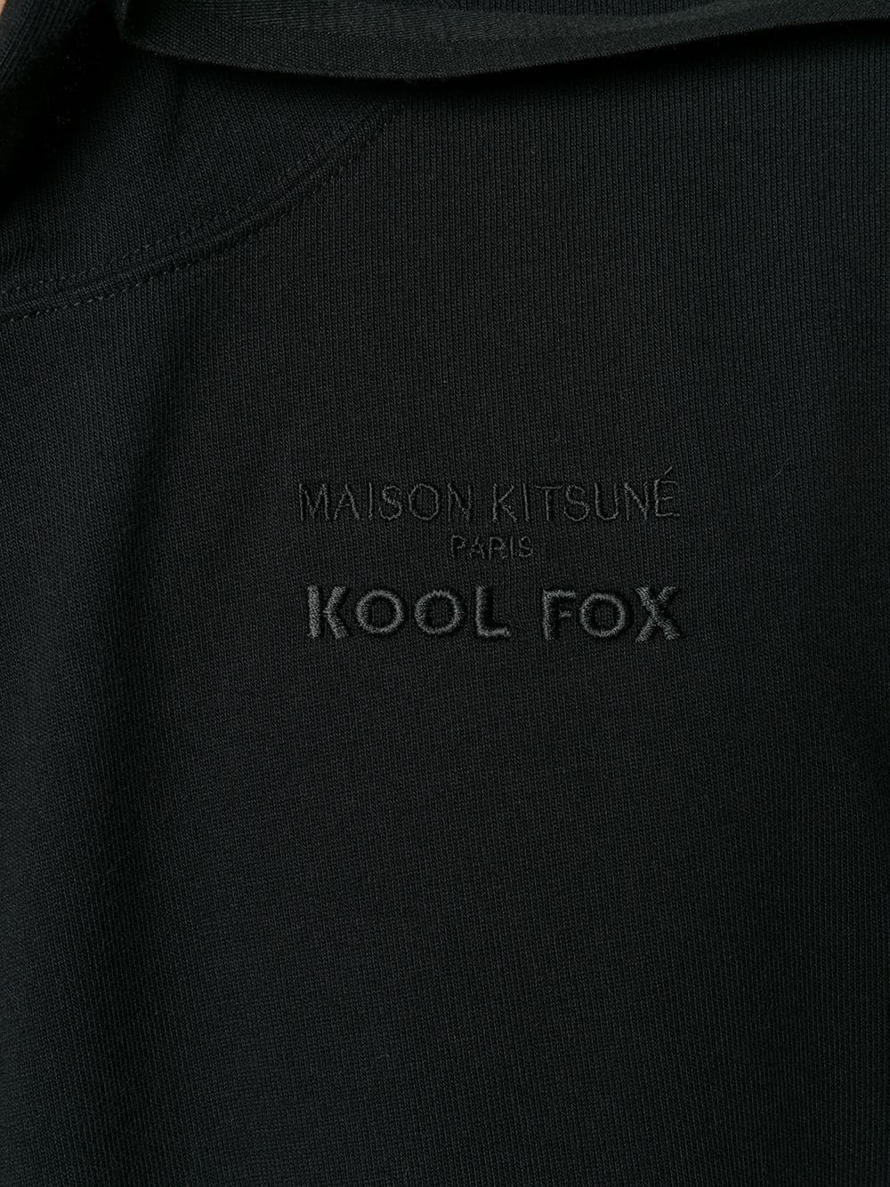 embroidered logo hoodie - 5