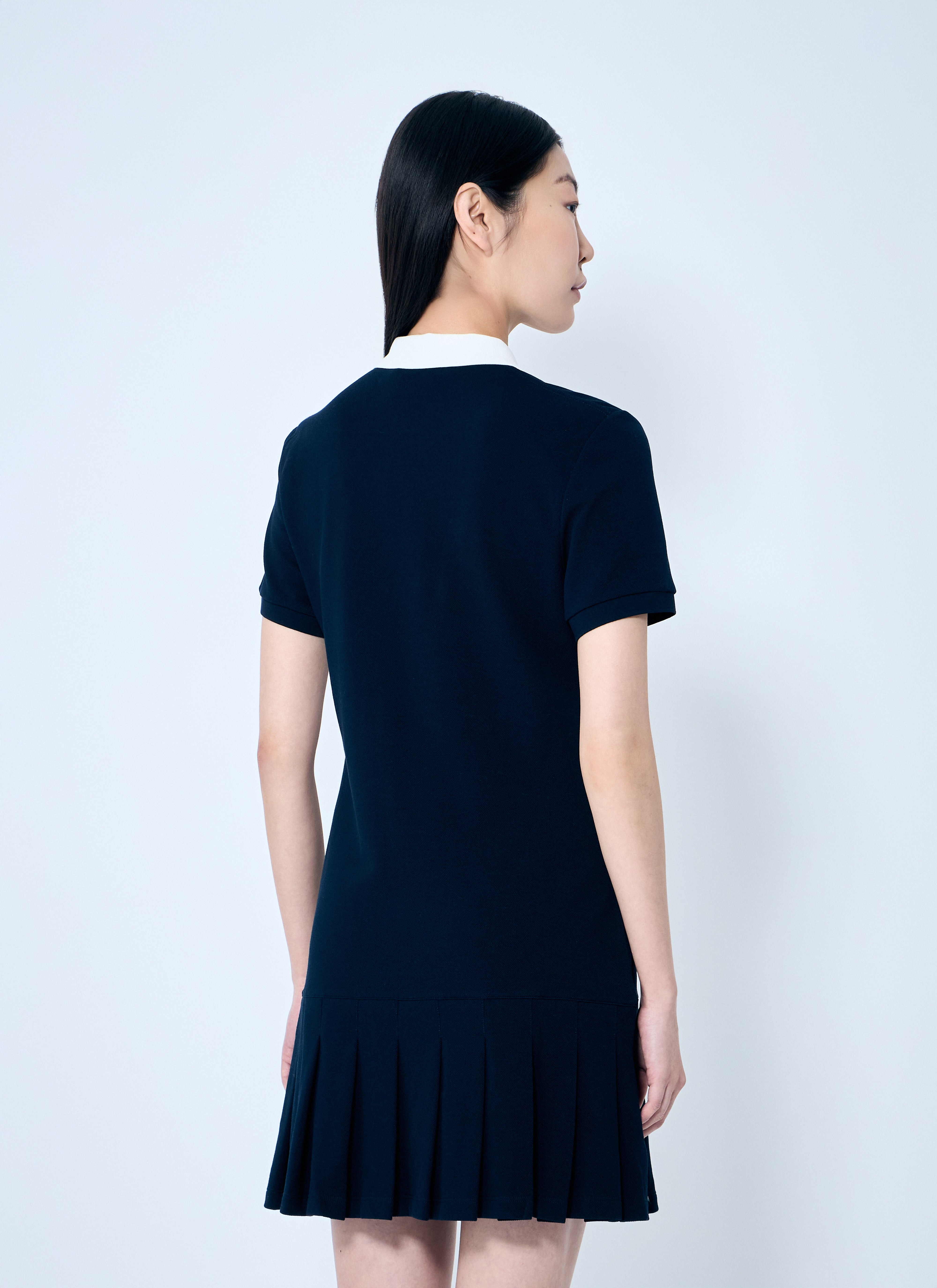 Miu Miu Women Polo Shirt Dress With Pleated Hem - 4