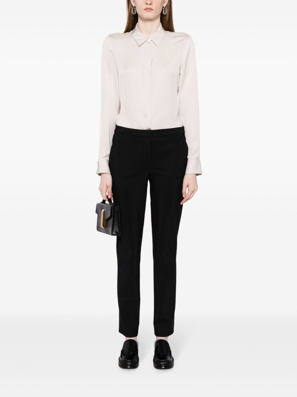 skinny-cut concealed-fastening trousers - 2