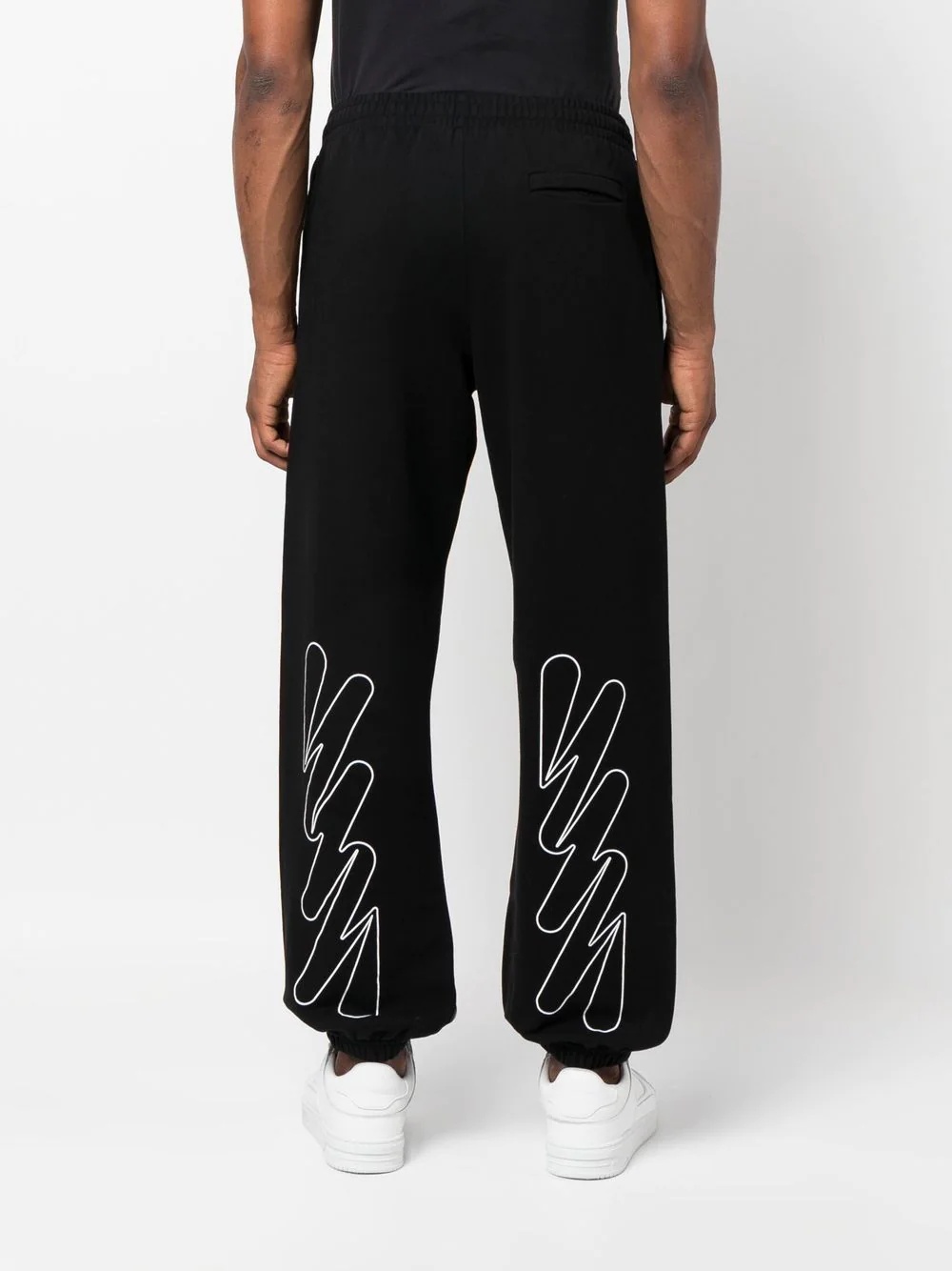 Wave Diag-stripe cotton track pants - 4