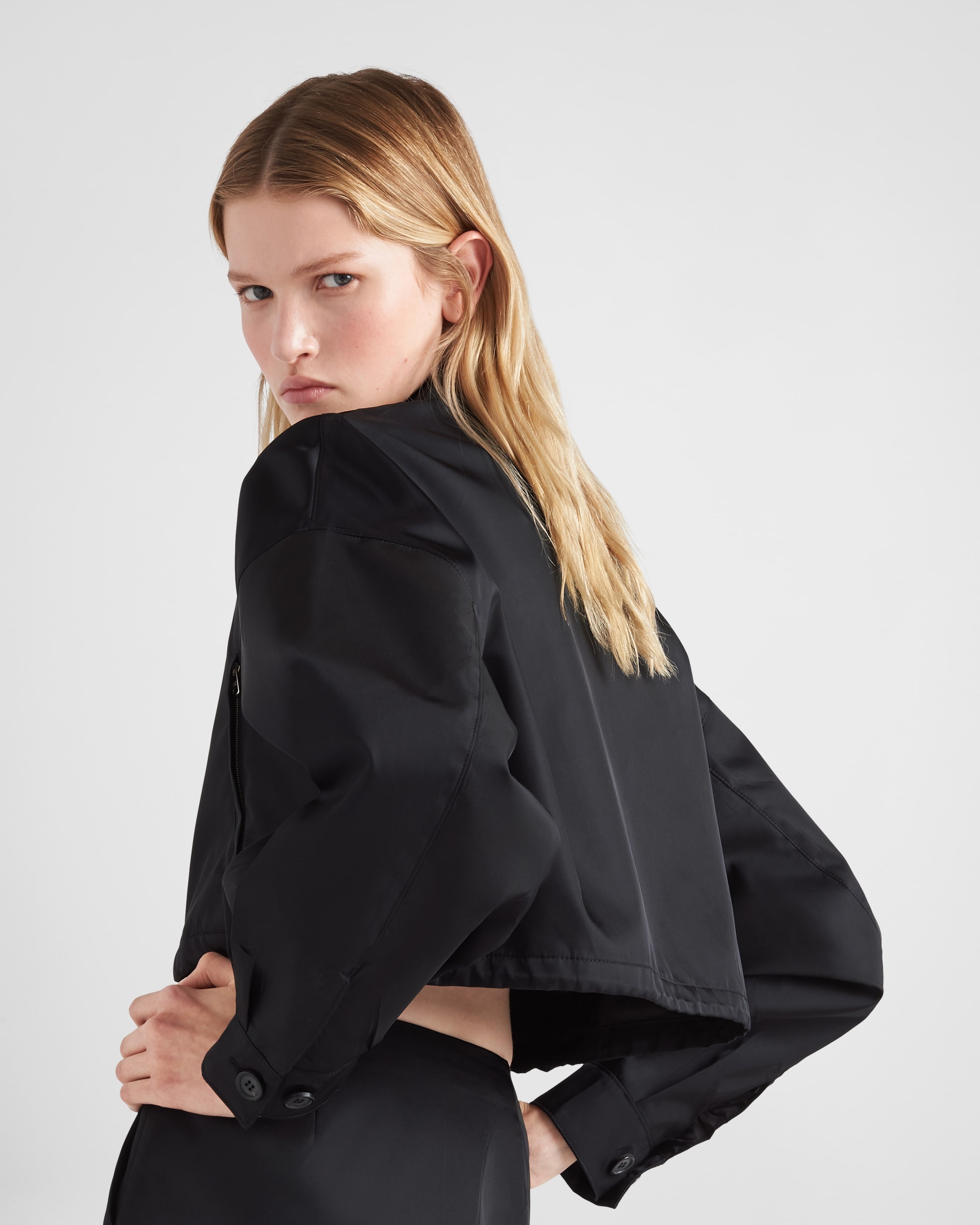 Re-Nylon cropped blouson jacket - 3