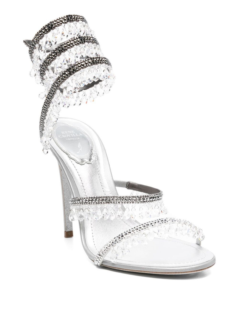 RENE CAOVILLA 105mm crystal-embellished spiral sandals outlook