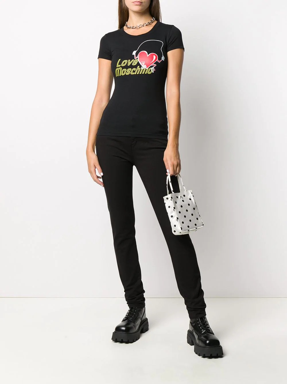 heart logo print T-shirt - 2