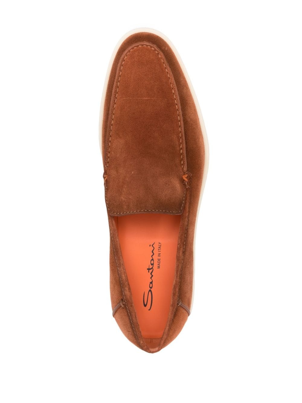 almond-toe suede loafers - 4