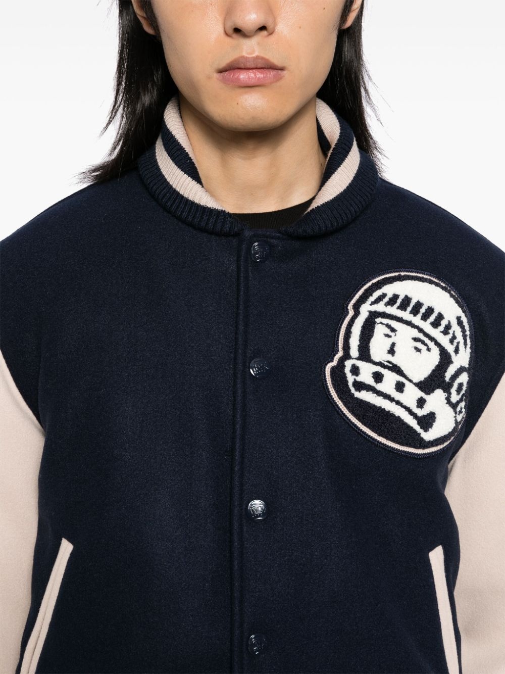 logo-patched bomber jacket - 5