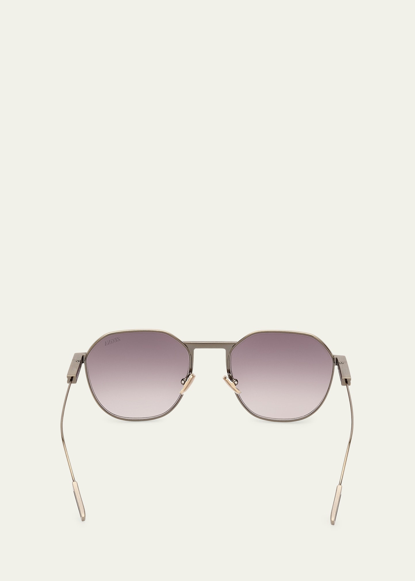 Men's Metal Round Sunglasses - 4