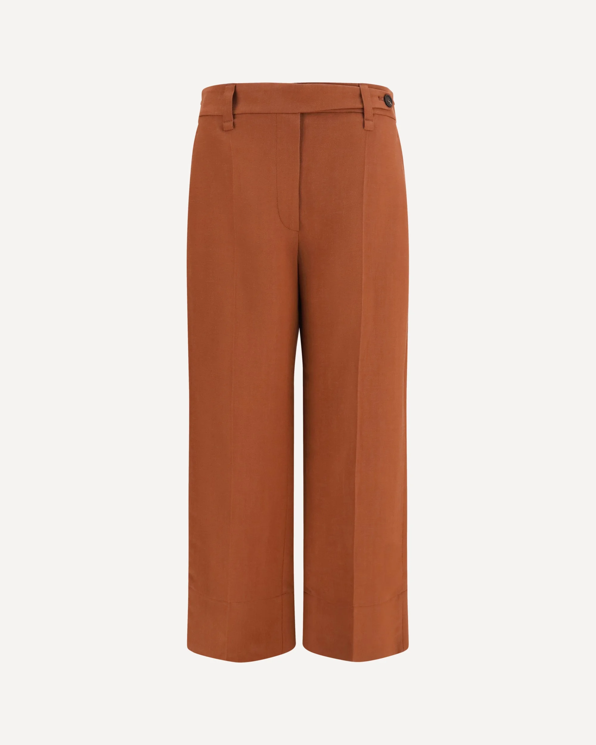 Cigarette Pants in fluid viscose and linen twill - 1