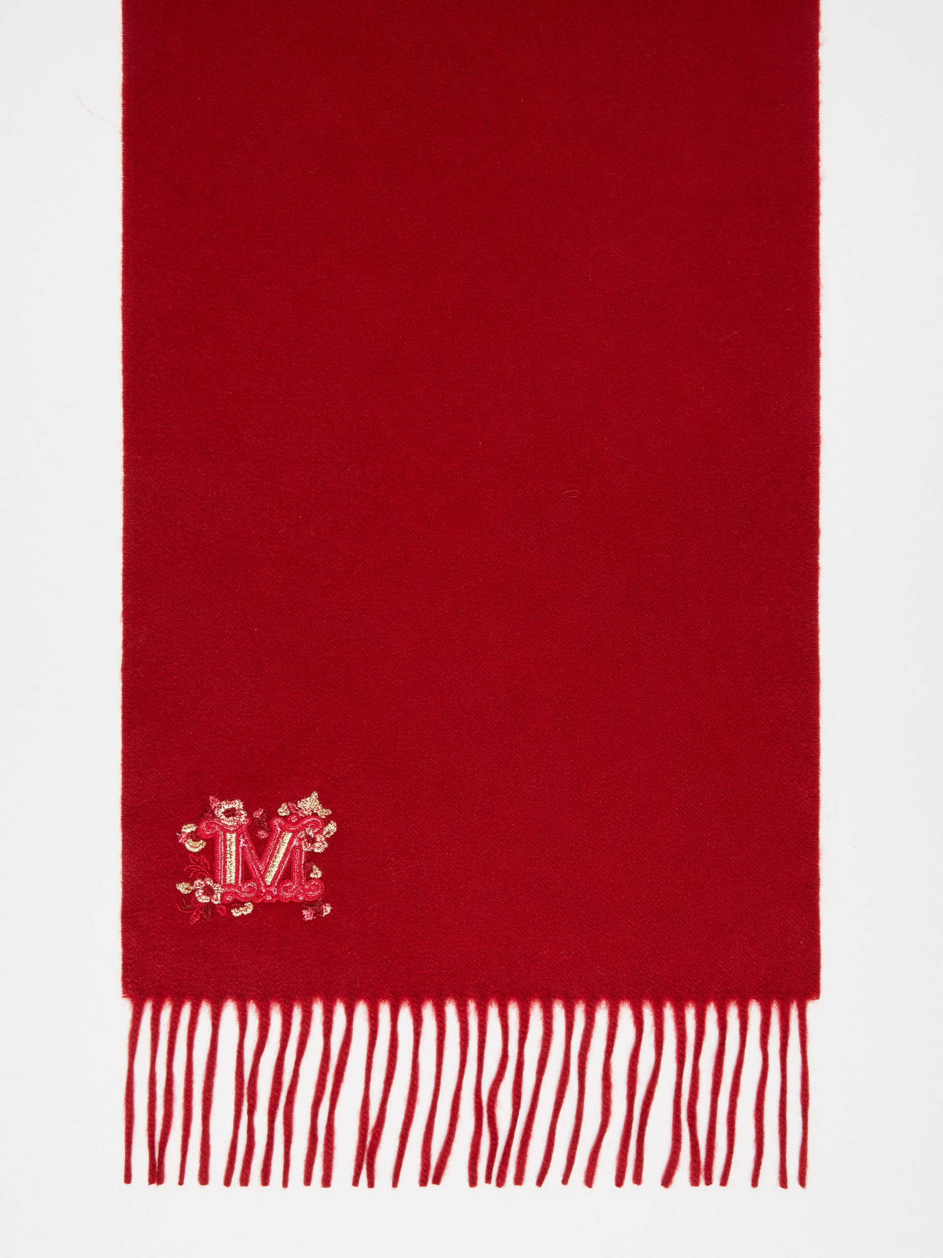 WSDALIACNY Floral-embroidered cashmere stole - 1