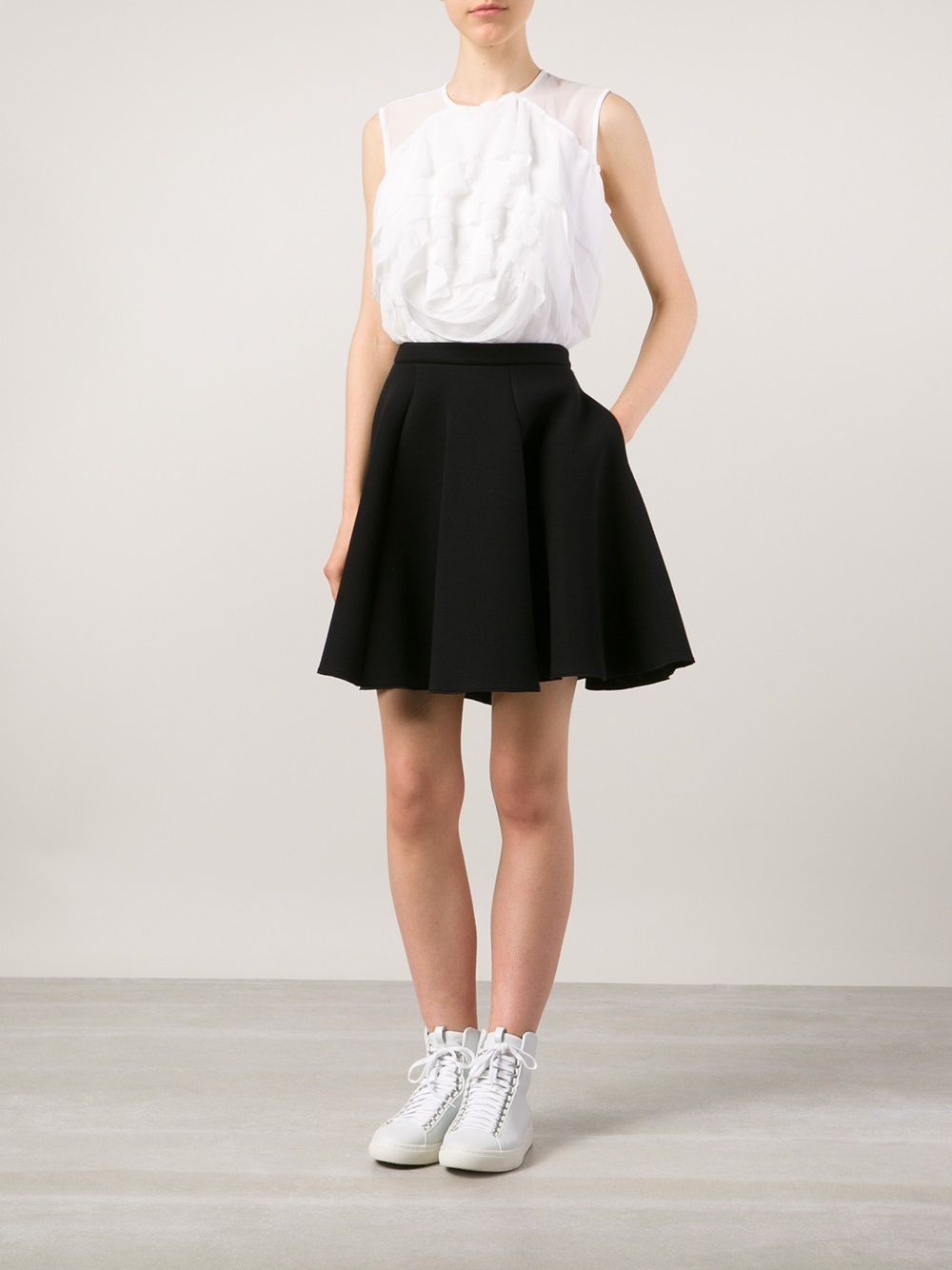 ruffled front top - 5