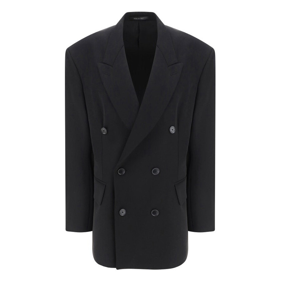 Balenciaga Double-Breasted Cinched Wool Blazer - 5