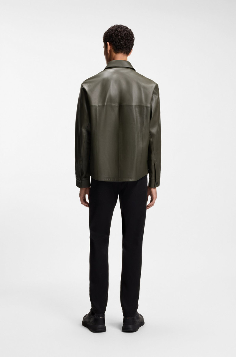 PORSCHE X BOSS REGULAR-FIT SHIRT IN NAPA LEATHER 4