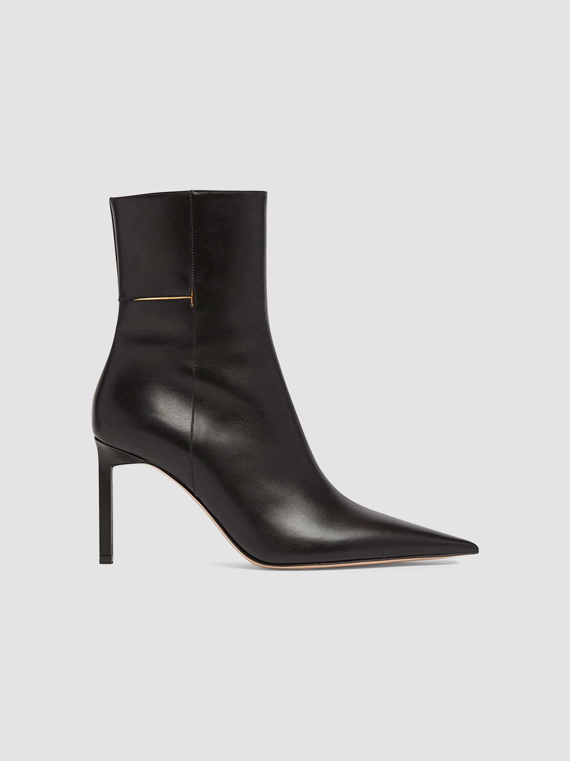 Women's Julianne 85MM Leather Ankle Boots - Black - 1