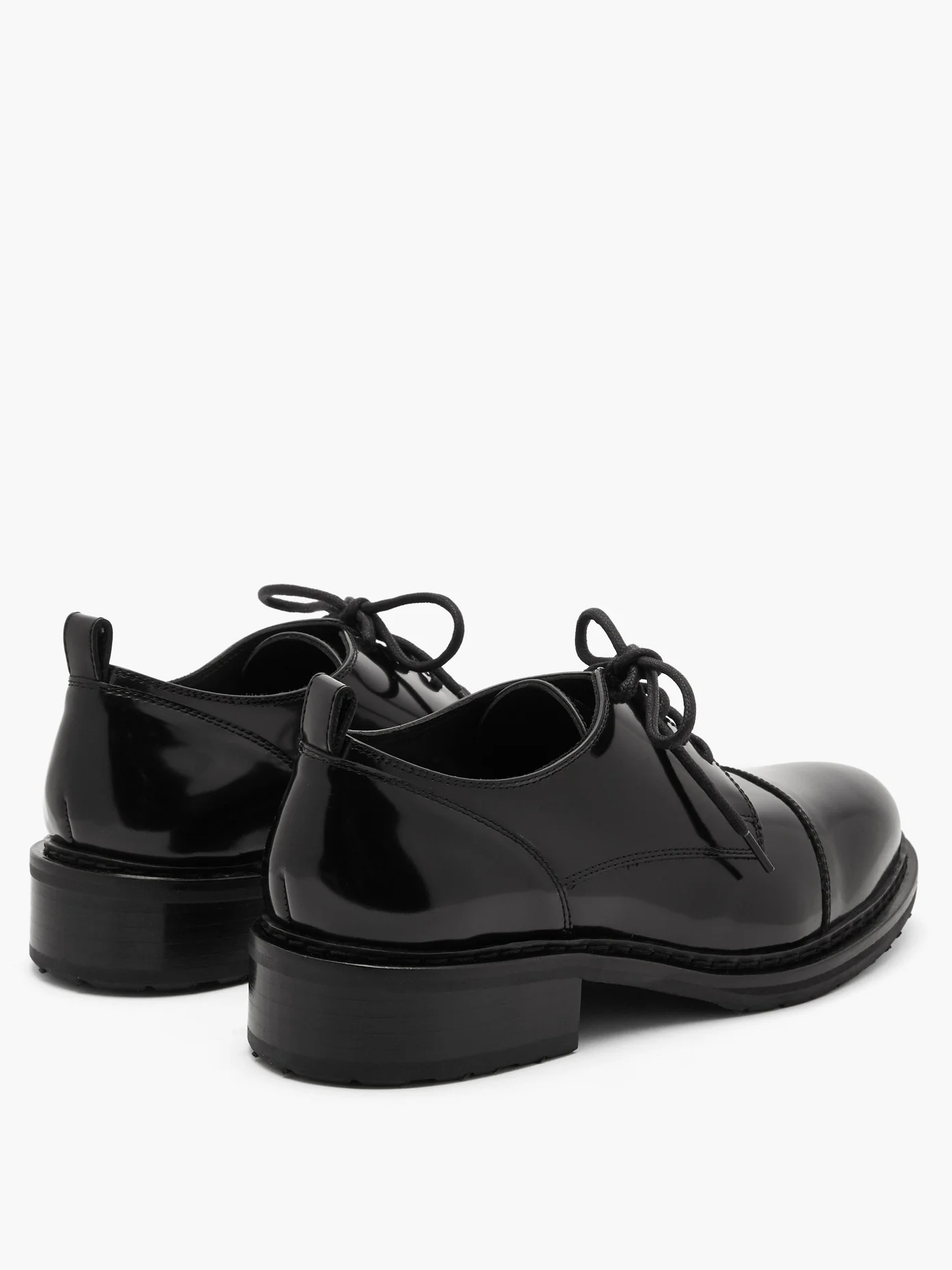 Patent-leather derby shoes - 4