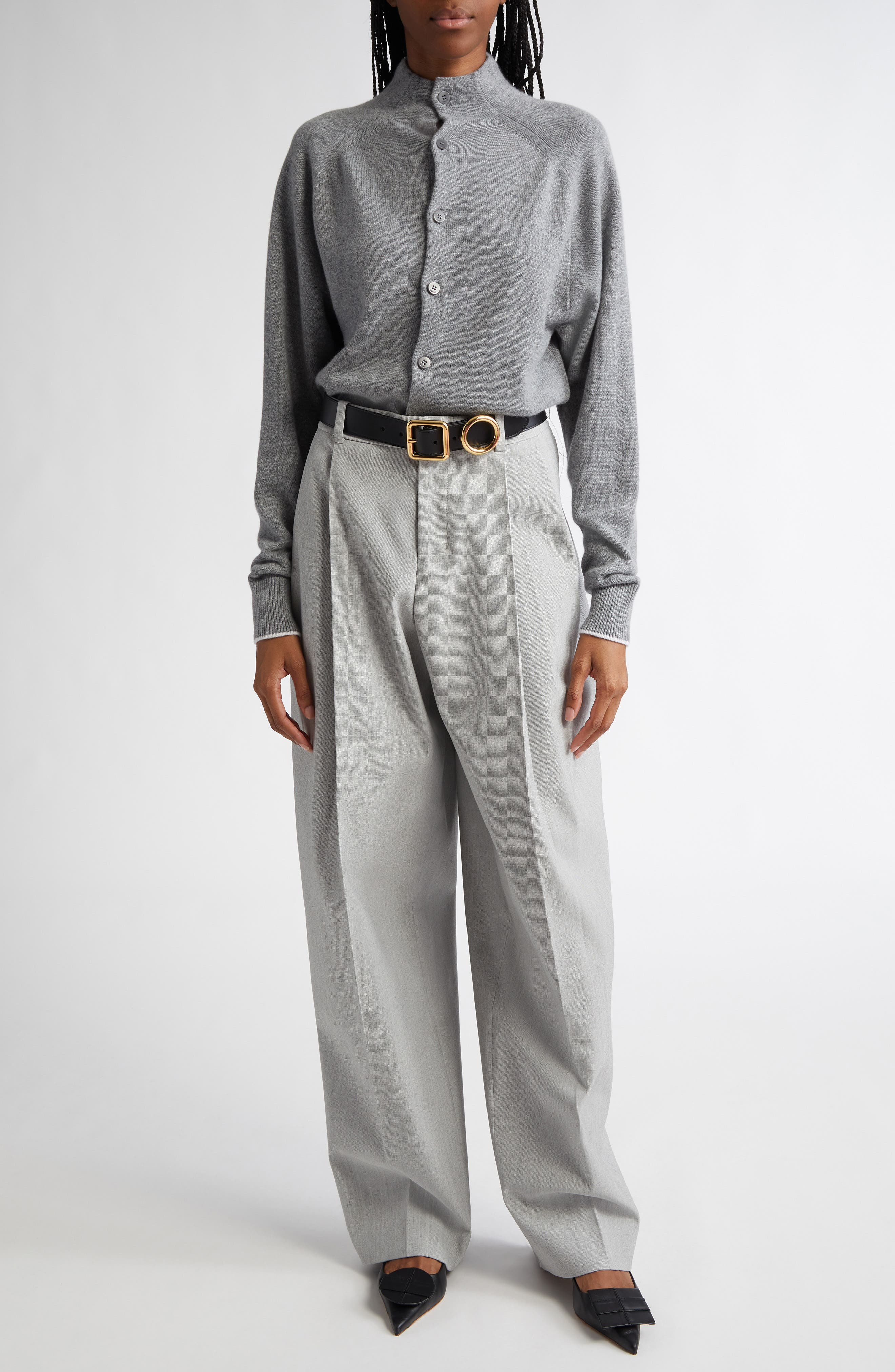 Jacquemus Le Cardigan Cashmere Cardigan in Grey at Nordstrom - 2